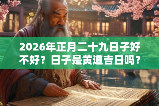 2026年正月二十九日子好不好？日子是黄道吉日吗？