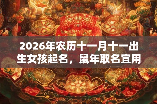 2026年农历十一月十一出生女孩起名,鼠年取名宜用字推荐! 2026年农历十一月十一出生女孩起名,鼠年取名宜用字推荐!