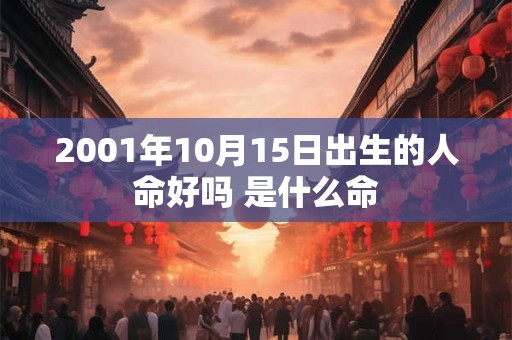 2001年10月15日出生的人命好吗 是什么命 2001年10月15日出生的人命好吗 是什么命