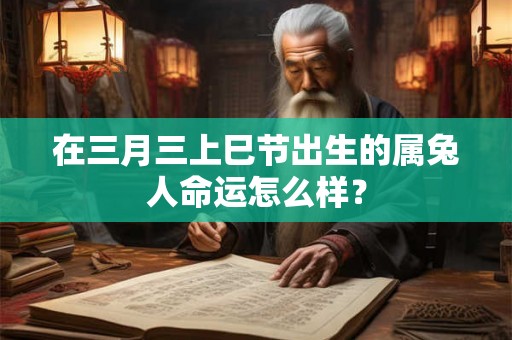 在三月三上巳节出生的属兔人命运怎么样？
