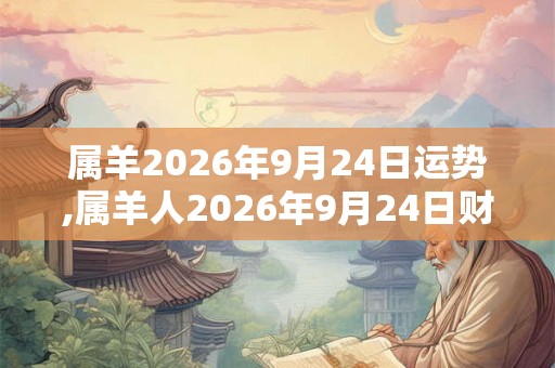 属羊2026年9月24日运势,属羊人2026年9月24日财运,生肖羊2026年9月24日运势