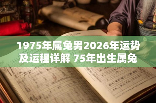 1975年属兔男2026年运势及运程详解 75年出生属兔人2026全年每月运势男性