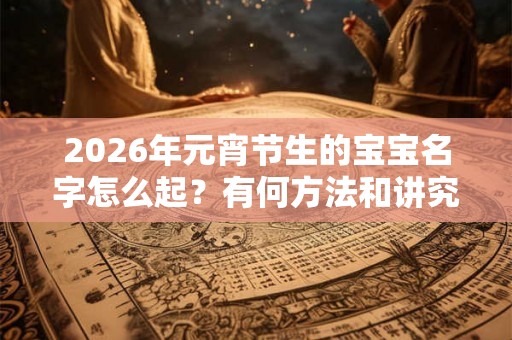 2026年元宵节生的宝宝名字怎么起?有何方法和讲究? 2026年元宵节生的宝宝名字怎么起?有何方法和讲究?