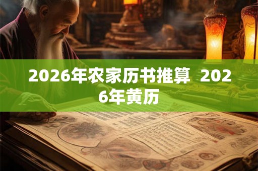 2026年农家历书推算  2026年黄历