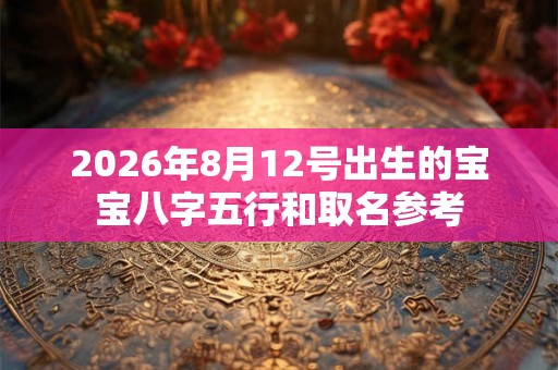 2026年8月12号出生的宝宝八字五行和取名参考