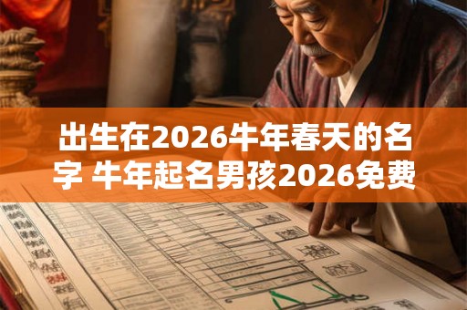 出生在2026牛年春天的名字 牛年起名男孩2026免费