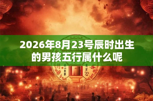 2026年8月23号辰时出生的男孩五行属什么呢