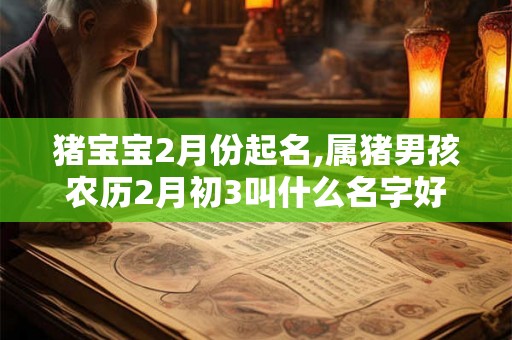 猪宝宝2月份起名,属猪男孩农历2月初3叫什么名字好