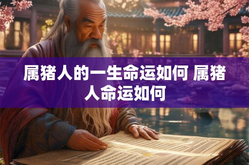 属猪人的一生命运如何 属猪人命运如何