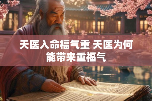 天医入命福气重 天医为何能带来重福气