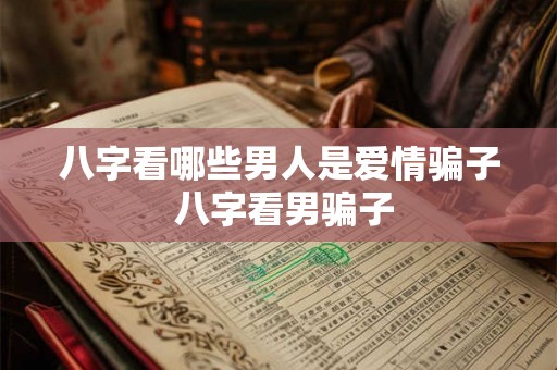 八字看哪些男人是爱情骗子 八字看男骗子
