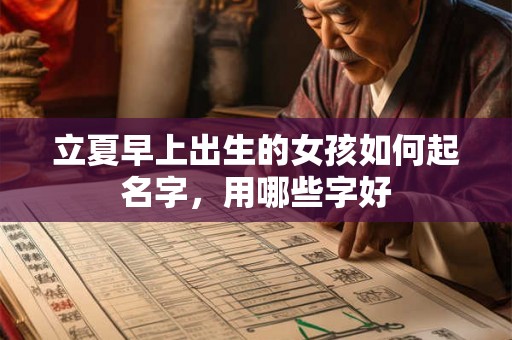 立夏早上出生的女孩如何起名字,用哪些字好 立夏早上出生的女孩如何起名字,用哪些字好