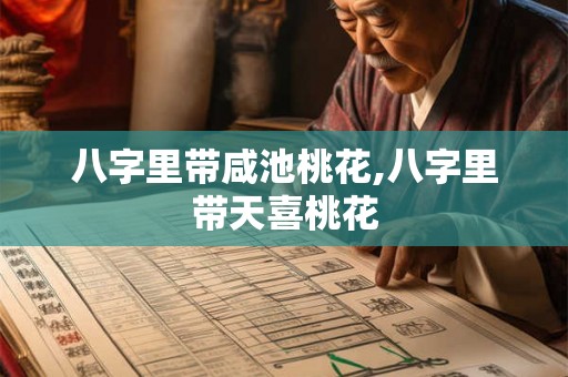 八字里带咸池桃花,八字里带天喜桃花