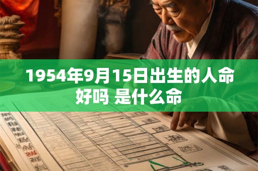 1954年9月15日出生的人命好吗 是什么命
