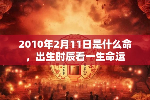 2010年2月11日是什么命，出生时辰看一生命运
