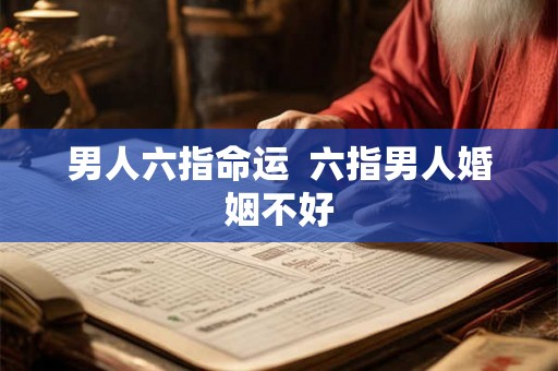 男人六指命运  六指男人婚姻不好
