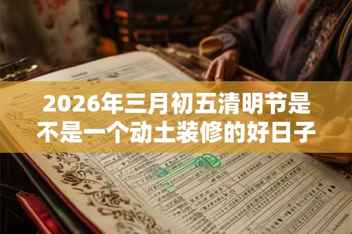 2026年三月初五清明节是不是一个动土装修的好日子？