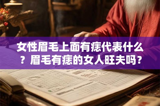 女性眉毛上面有痣代表什么？眉毛有痣的女人旺夫吗？