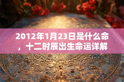 2012年1月23日是什么命，十二时辰出生命运详解
