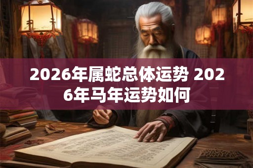 2026年属蛇总体运势 2026年马年运势如何 2026年属蛇总体运势 2026年马年运势如何