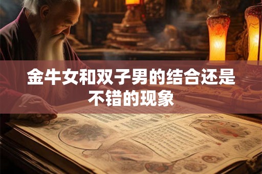 金牛女和双子男的结合还是不错的现象