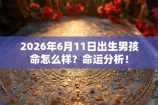 2026年6月11日出生男孩命怎么样？命运分析！