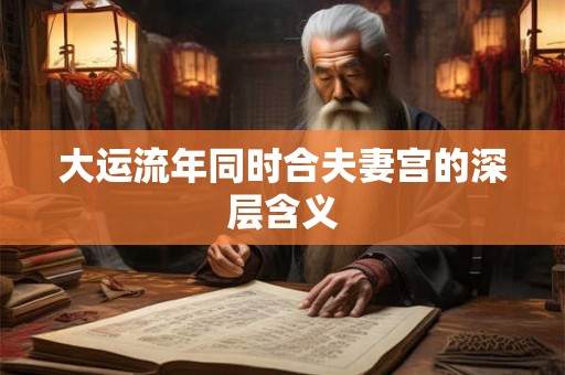 大运流年同时合夫妻宫的深层含义 大运流年同时合夫妻宫的深层含义