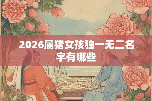 2026属猪女孩独一无二名字有哪些 2026属猪女孩独一无二名字有哪些