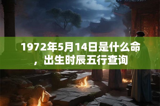1972年5月14日是什么命，出生时辰五行查询