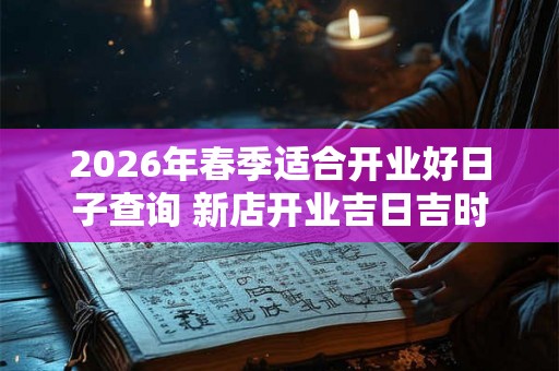 2026年春季适合开业好日子查询 新店开业吉日吉时