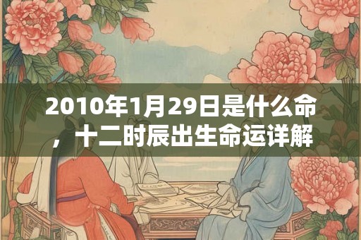 2010年1月29日是什么命，十二时辰出生命运详解