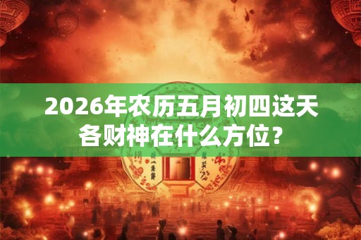 2026年农历五月初四这天各财神在什么方位？