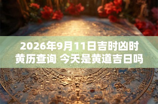 2026年9月11日吉时凶时黄历查询 今天是黄道吉日吗