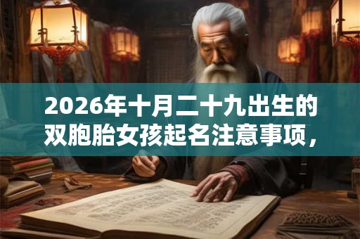 2026年十月二十九出生的双胞胎女孩起名注意事项,五行属什么 2026年十月二十九出生的双胞胎女孩起名注意事项,五行属什么