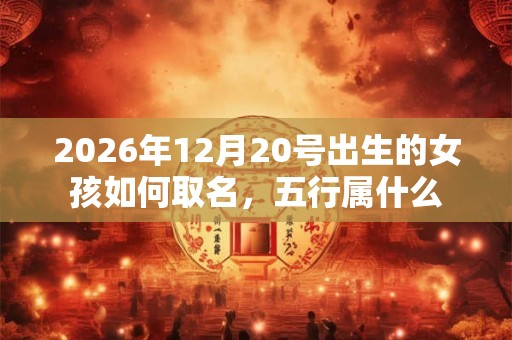 2026年12月20号出生的女孩如何取名，五行属什么