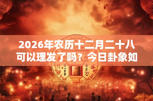 2026年农历十二月二十八可以理发了吗?今日卦象如何? 2026年农历十二月二十八可以理发了吗?今日卦象如何?