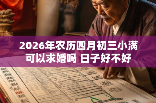 2026年农历四月初三小满可以求婚吗 日子好不好 2026年农历四月初三小满可以求婚吗 日子好不好