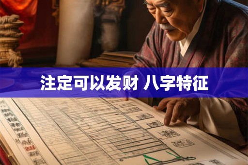注定可以发财 八字特征 注定可以发财 八字特征