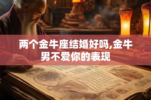 两个金牛座结婚好吗,金牛男不爱你的表现