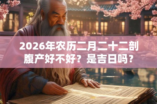 2026年农历二月二十二剖腹产好不好?是吉日吗? 2026年农历二月二十二剖腹产好不好?是吉日吗?