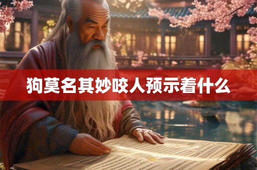 狗莫名其妙咬人预示着什么