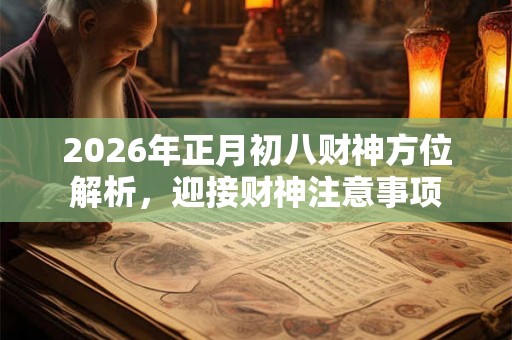 2026年正月初八财神方位解析，迎接财神注意事项