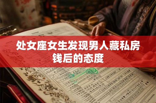 处女座女生发现男人藏私房钱后的态度