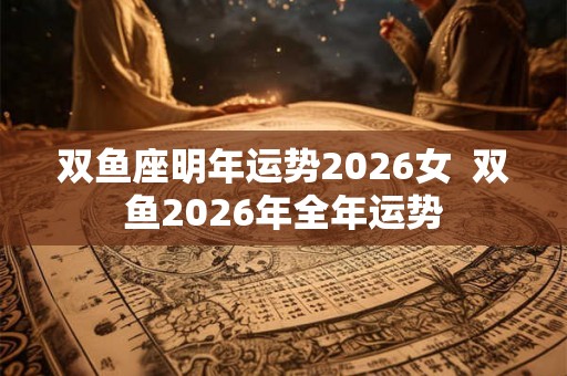双鱼座明年运势2026女  双鱼2026年全年运势