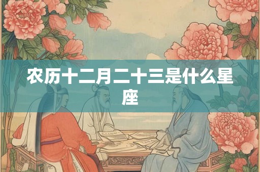 农历十二月二十三是什么星座