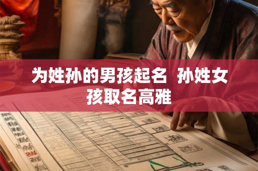 为姓孙的男孩起名  孙姓女孩取名高雅