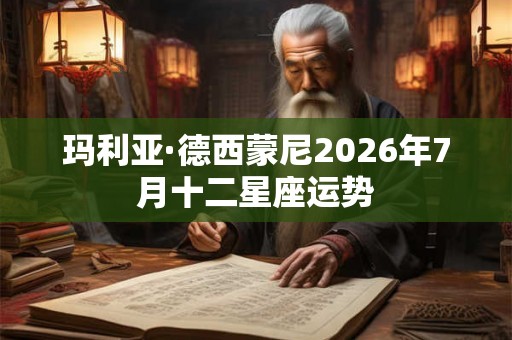 玛利亚·德西蒙尼2026年7月十二星座运势