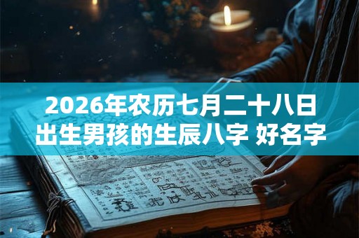 2026年农历七月二十八日出生男孩的生辰八字 好名字推荐