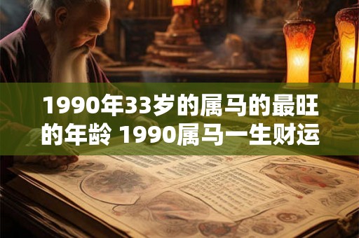 1990年33岁的属马的最旺的年龄 1990属马一生财运