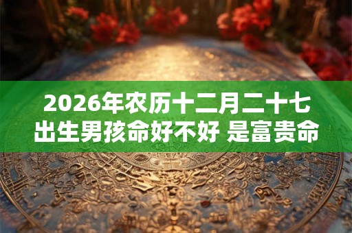 2026年农历十二月二十七出生男孩命好不好 是富贵命吗